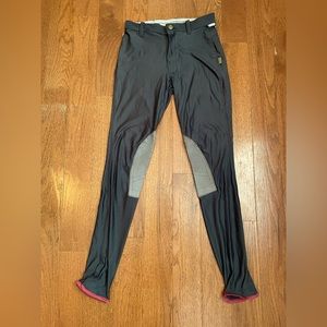 Devon Aire women’s gray knee patch riding tight